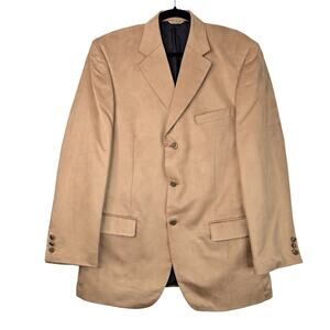 Luca Rossi Blazer Mens 40R Tan Camel Sport Coat Notch Lapel 3 Button Jacket